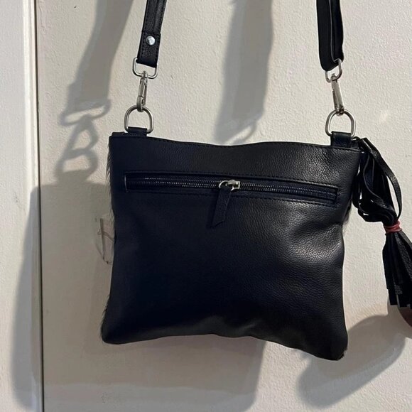 Genuine Cowhide Leather Handbag & Clutch | Handmade Rustic Crossbody Bag - Picture 3 of 6